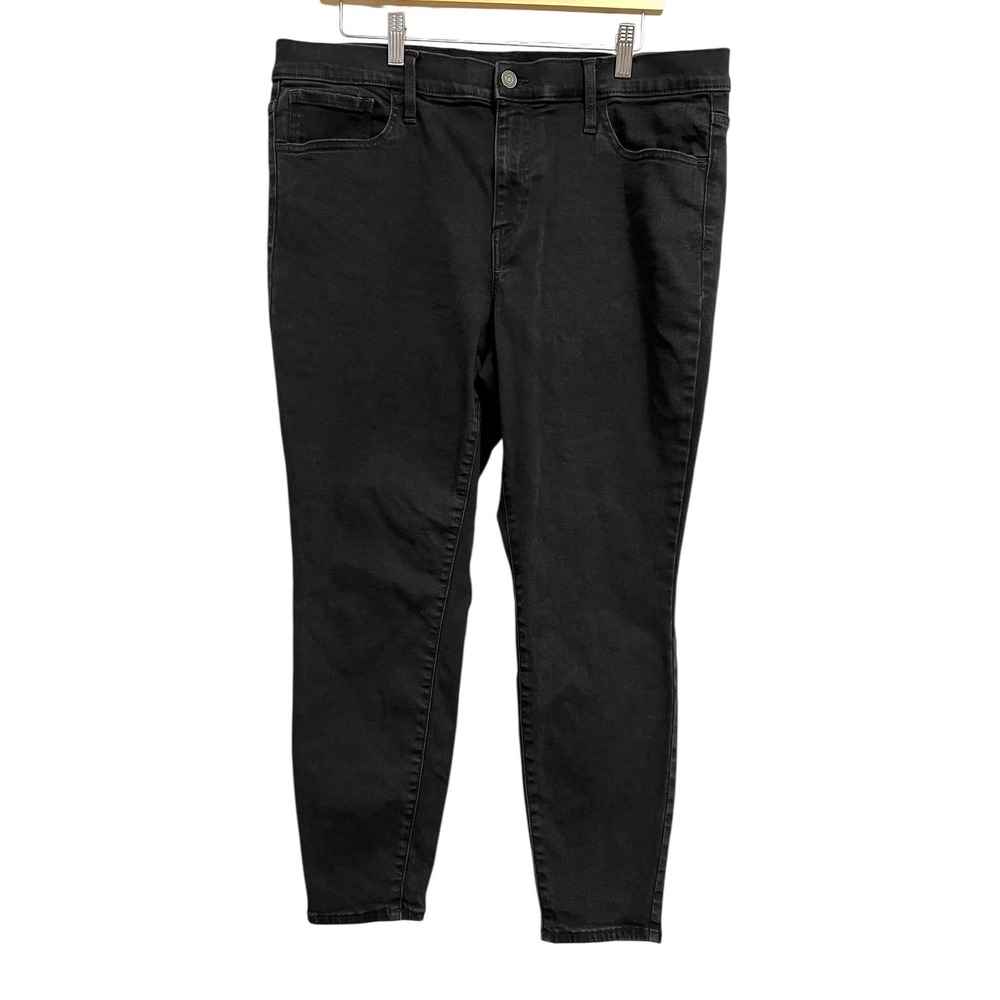 Gap Jegging Jeans Womens 18R Plus Black Mid‎ Rise Slim Stretch Denim Pants